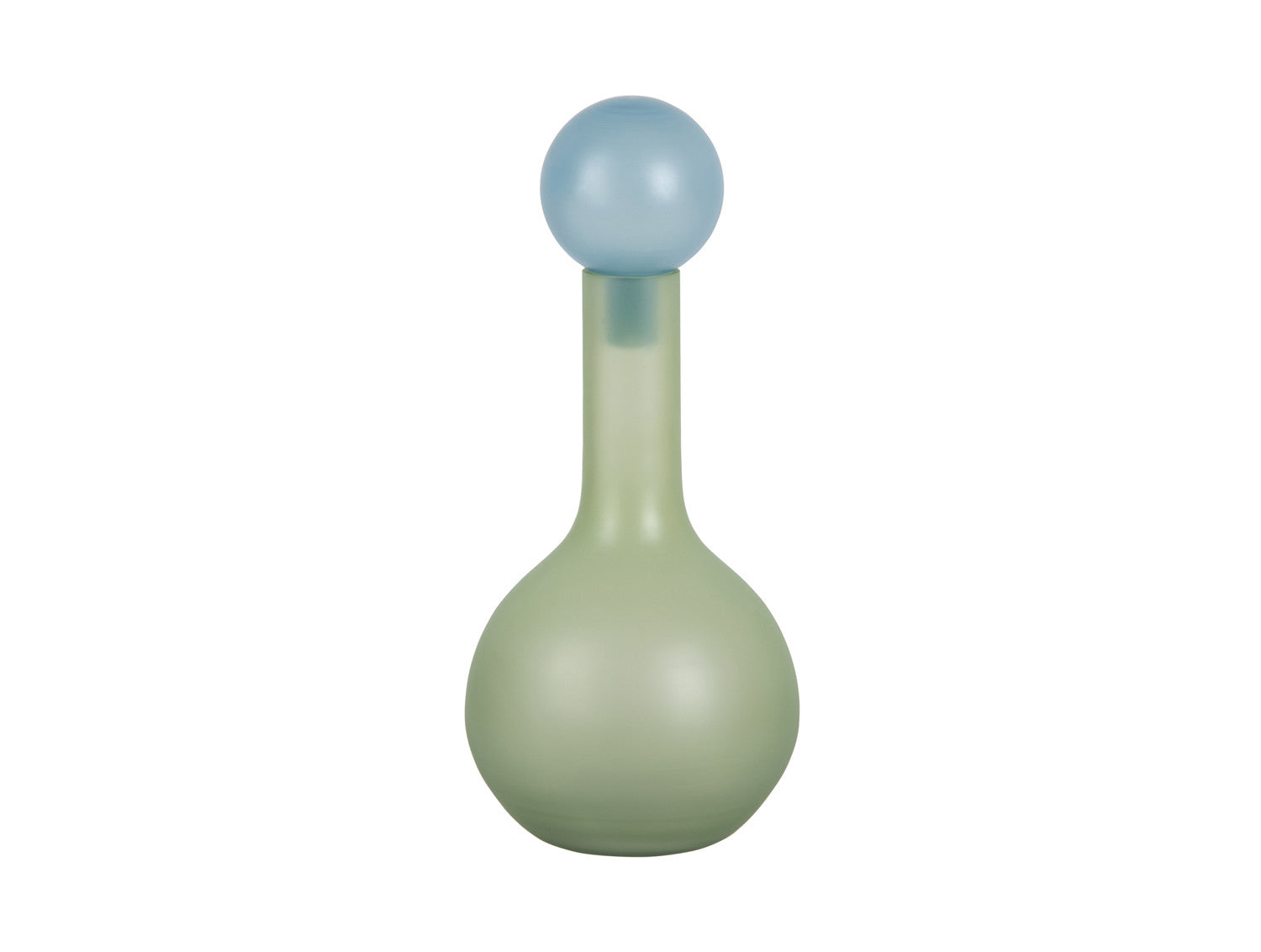 Present Time - Vaso Alegre in Vetro Verde con Tappo Azzurro H31,5 CM - PT4264LG