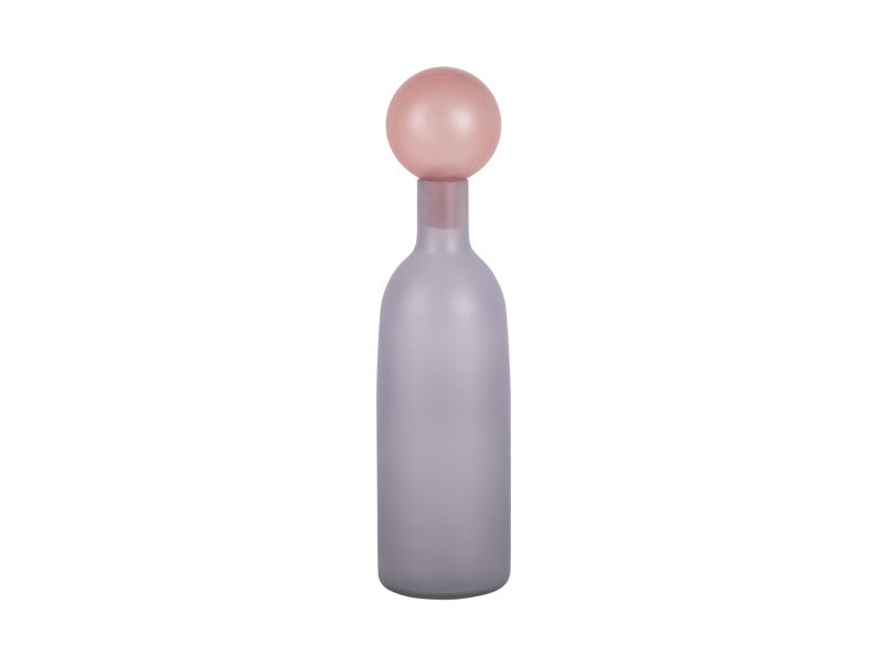 Present Time - Vaso Alegre in Vetro Viola con Tappo Rosa H35 CM - PT4266PU