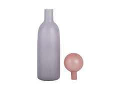Present Time - Vaso Alegre in Vetro Viola con Tappo Rosa H35 CM - PT4266PU
