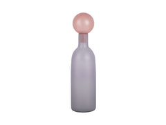 Present Time - Vaso Alegre in Vetro Viola con Tappo Rosa H35 CM - PT4266PU