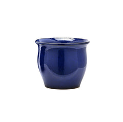 Vaso Cachepot Bombato in Terracotta Blu H24 D30 EDG Enzo De Gasperi