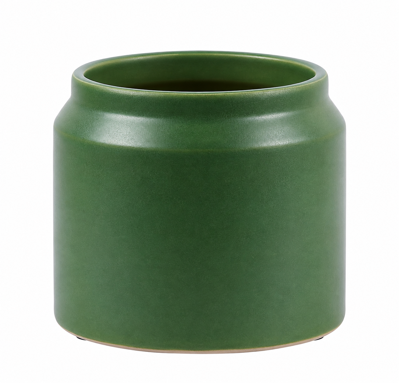 Vaso Cachepot EDG Enzo De Gasperi in ceramica verde opaca Ø 21 × H 18 cm per piante e home decor.