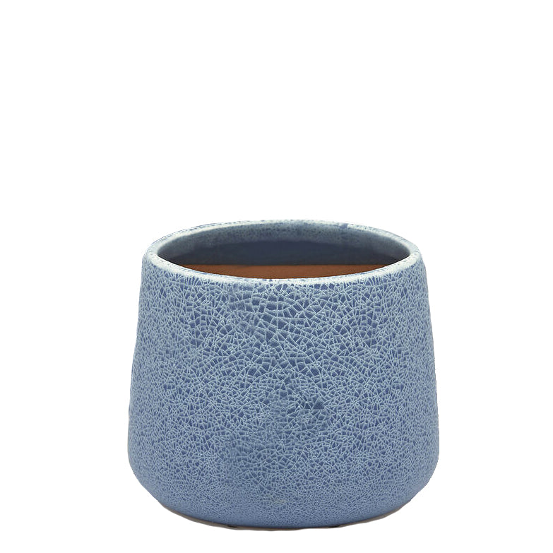 EDG Enzo De Gasperi Vaso Cachepot Crackle Blu H20 - Eleganza e Design per i Tuoi Interni