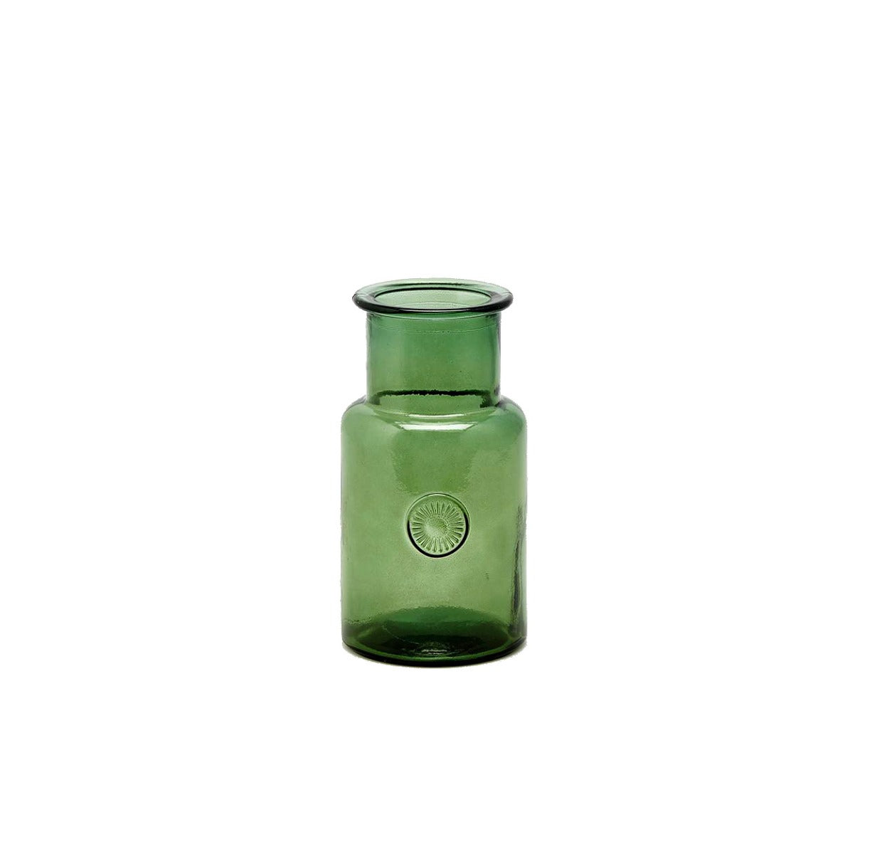 Vaso Cilindro in vetro riciclato verde H28 - 103669