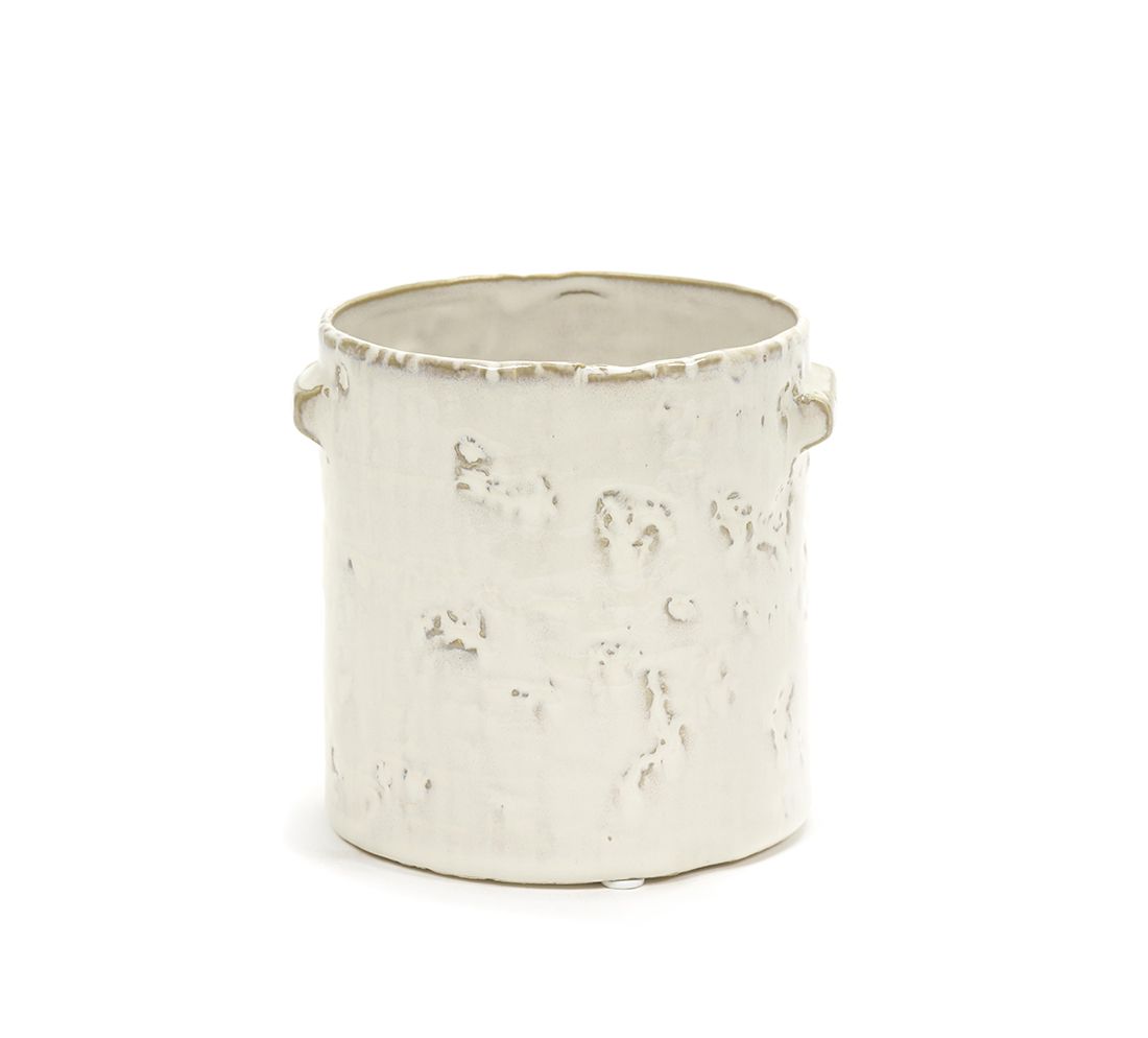 Vaso bianco ceramica Pentola M: vasi design Serax - B4218205