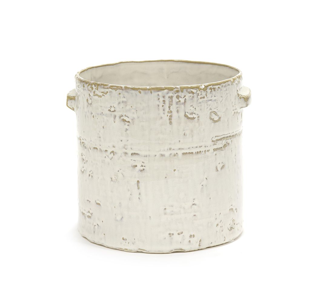 Vaso bianco ceramica Pentola XL: vasi design Serax - B4218207