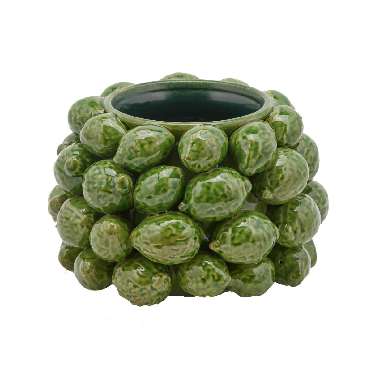 Vaso Verde con Limoni H19 &Oslash;28 CM - EDG Enzo De Gasperi - 016195,71