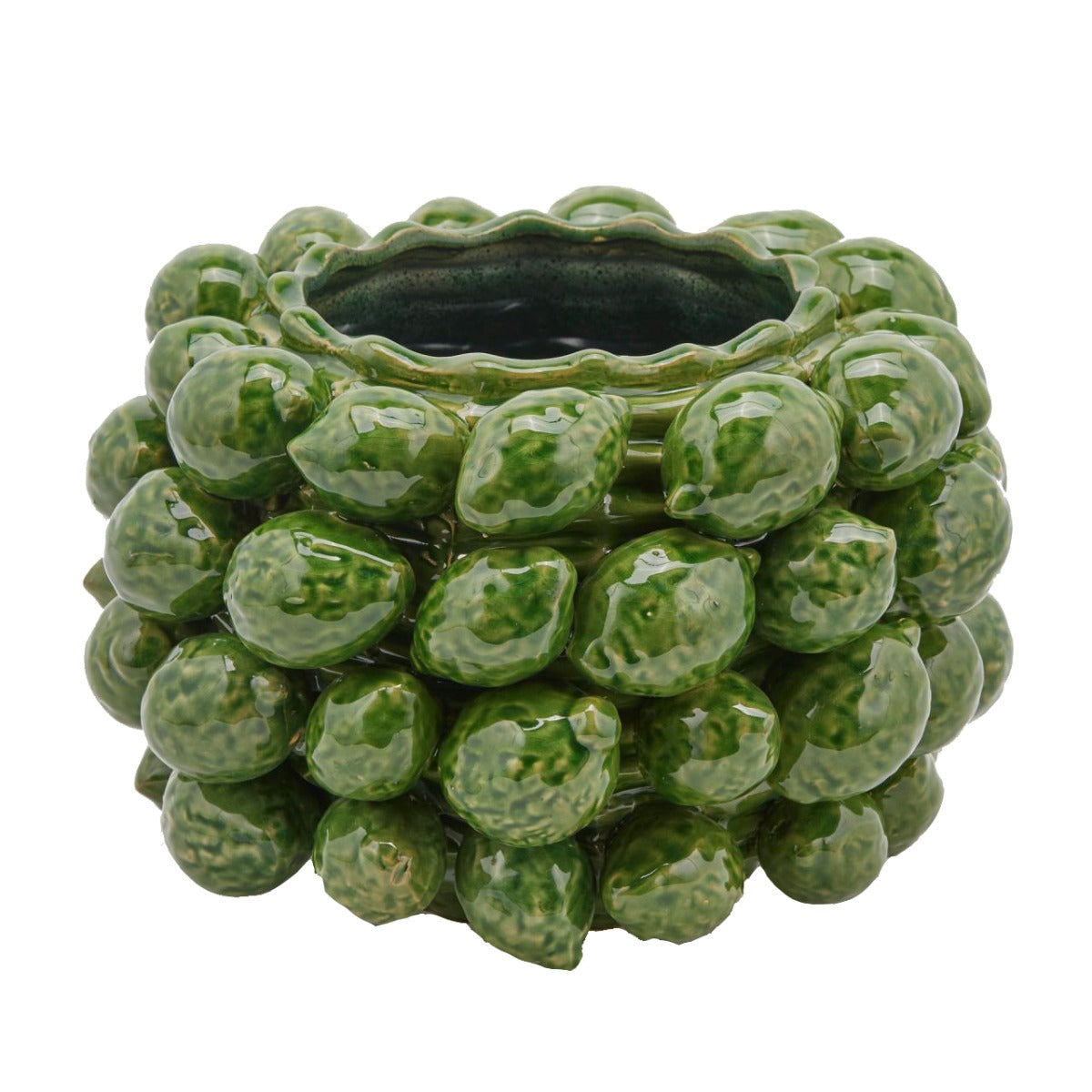 Vaso Verde con Limoni H22 &Oslash;31 CM - EDG Enzo De Gasperi - 016194,71