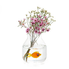Vaso Conico Atlantis Pesciolino Ambra in vetro - 27361