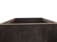 Vaso Cubo Rust Corten : Vasi di design da esterno - CONFIG0165