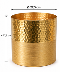 Dimensioni Vaso Grace M in alluminio oro Ø27,5 × H27,5 cm