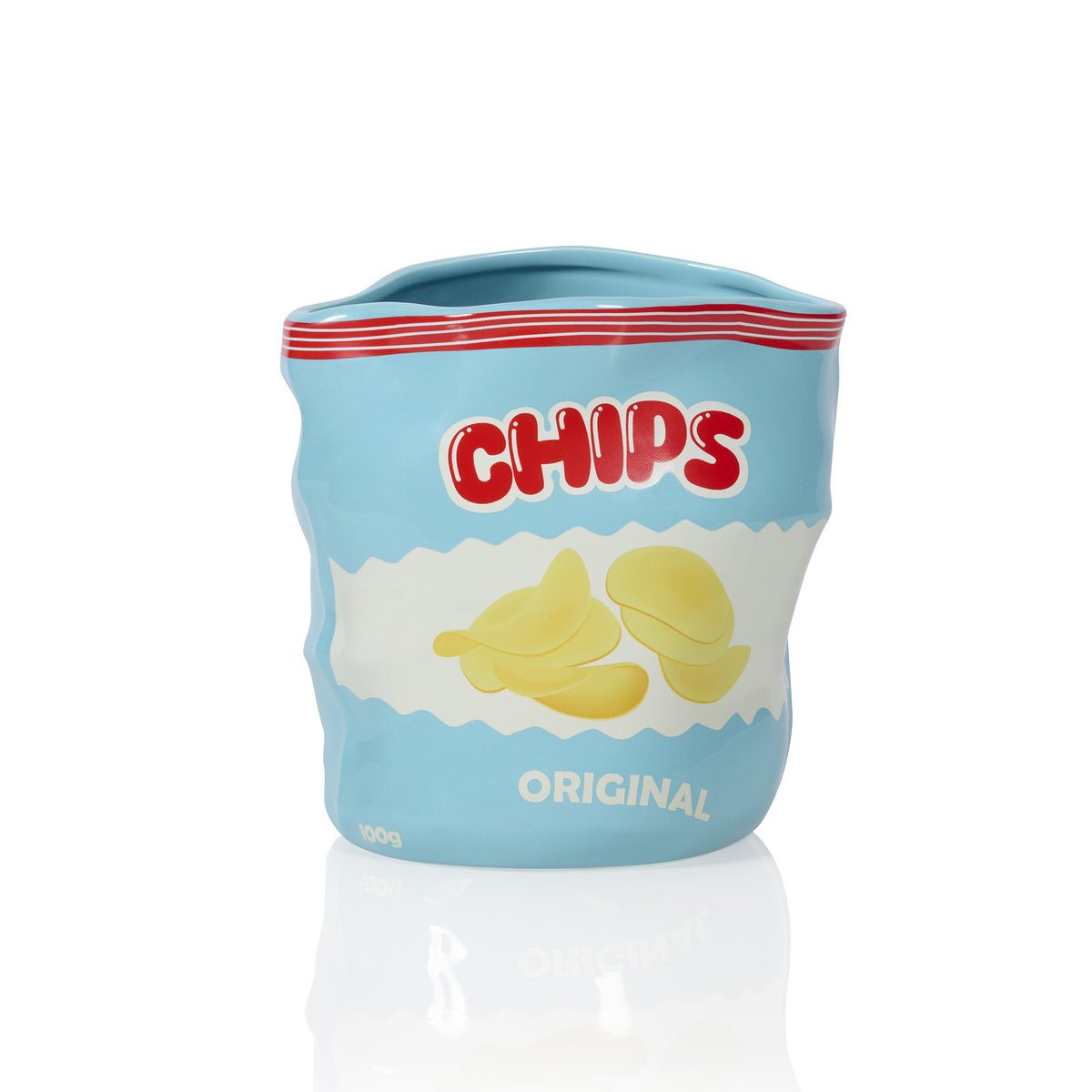 Vaso Decorativo a Forma di Sacchetto di Patatine - Bitten Design