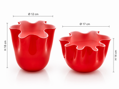 Vaso Drappo in Pasta di Vetro Rosso – EDG Enzo De Gasperi
