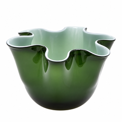 Vaso Drappo in Pasta di Vetro Verde – EDG Enzo De Gasperi