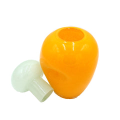 Vaso Dulce M Vetro Giallo con Tappo Verde Chiaro | Vasi di Design in Vetro Colorato - PT4151BY