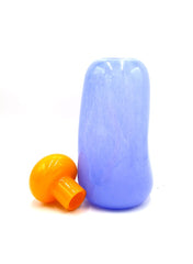 Vaso Dulce L Vetro Azzurro con Tappo Giallo | Vasi di Design in Vetro Colorato - PT4152LB