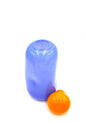 Vaso Dulce L Vetro Azzurro con Tappo Giallo | Vasi di Design in Vetro Colorato - PT4152LB