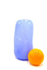Vaso Dulce L Vetro Azzurro con Tappo Giallo | Vasi di Design in Vetro Colorato - PT4152LB