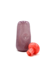 Vaso Dulce L Vetro Viola con Tappo Rosa | Vasi di Design in Vetro Colorato - PT4152PU