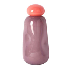 Vaso Dulce L Vetro Viola con Tappo Rosa | Vasi di Design in Vetro Colorato - PT4152PU
