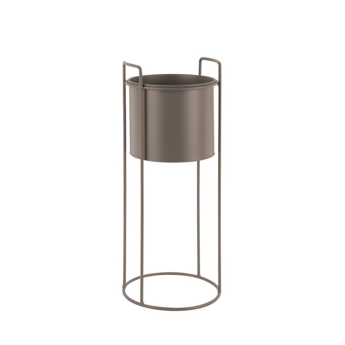 Portavaso Essence in Metallo Tortora su Piedistallo H51 | Vasi di Design in Metallo - PT3698DG-S
