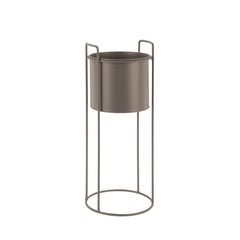 Portavaso Essence in Metallo Tortora su Piedistallo H51 | Vasi di Design in Metallo - PT3698DG-S