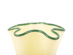 Present Time - Vaso Ruffles Giallo H22 D19,5 CM | Vasi di Design in Vetro Colorato - PT4159LY