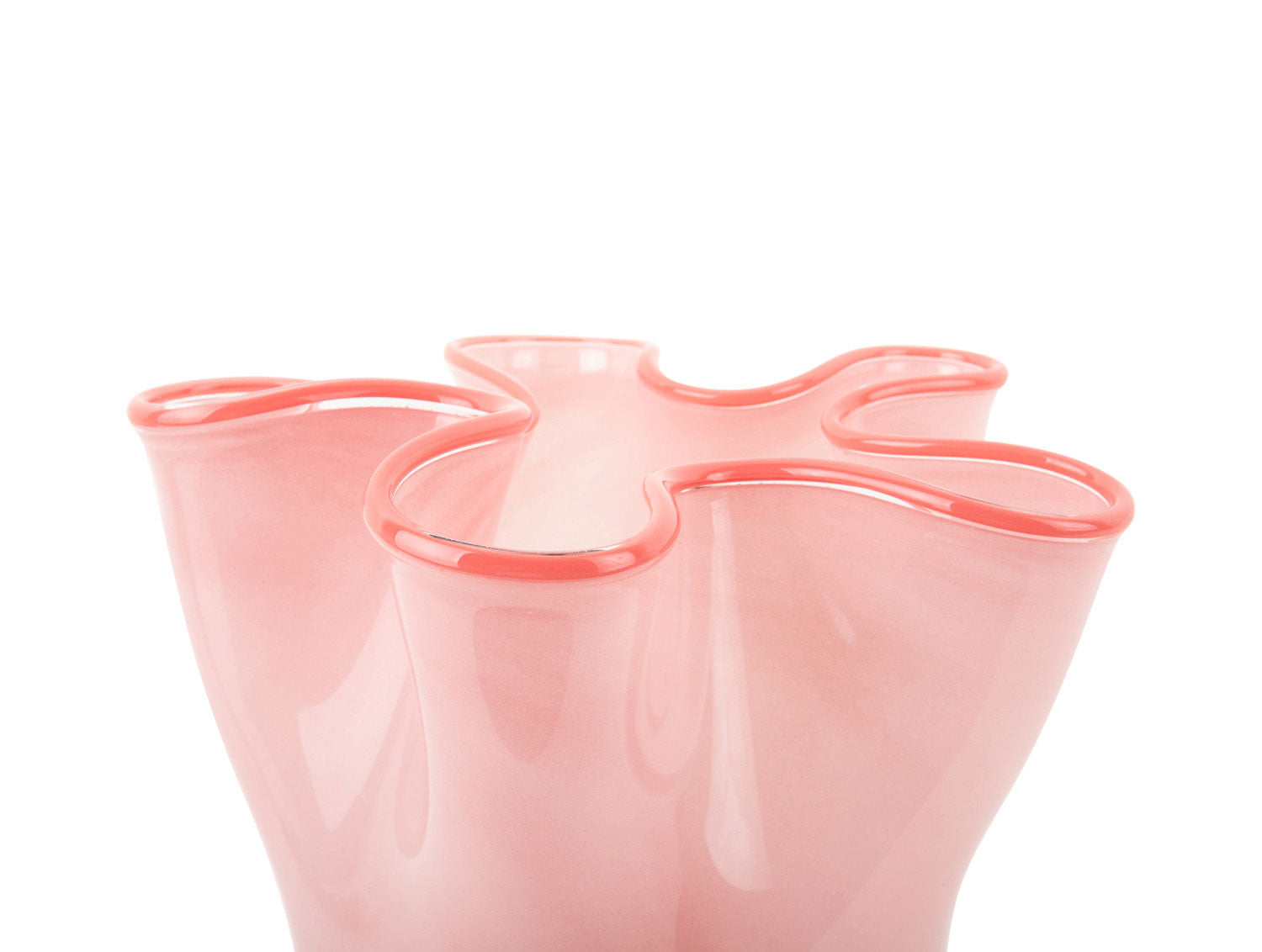 Present Time - Vaso Ruffles Rosa H31,5 D23 CM | Vasi di Design in Vetro Colorato - PT4160LP