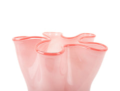 Present Time - Vaso Ruffles Rosa H31,5 D23 CM | Vasi di Design in Vetro Colorato - PT4160LP