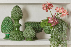 EDG - Enzo De Gasperi Decoro Pigna Ceramica Verde H40 D24 - 8100056A700