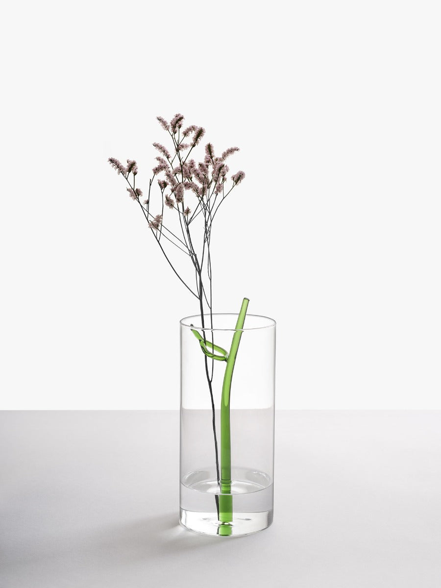 Vaso Foglia Verde H24 D11 | Vasi in vetro Design Ichendorf Milano - 09366110