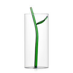 Vaso Foglia Verde H24 D11 | Vasi in vetro Design Ichendorf Milano - 09366110