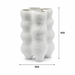 Vaso Forme Tripode Bianco Opaco H33 D23 Design EDG - Enzo De Gasperi