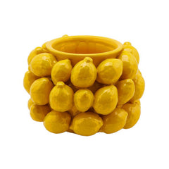 Vaso Giallo con Limoni H19 &Oslash;28 CM EDG Enzo De Gasperi - 016195,20