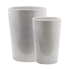 Vaso Glaze Bianco in Ceramica Liscia  EDG Enzo De Gasperi