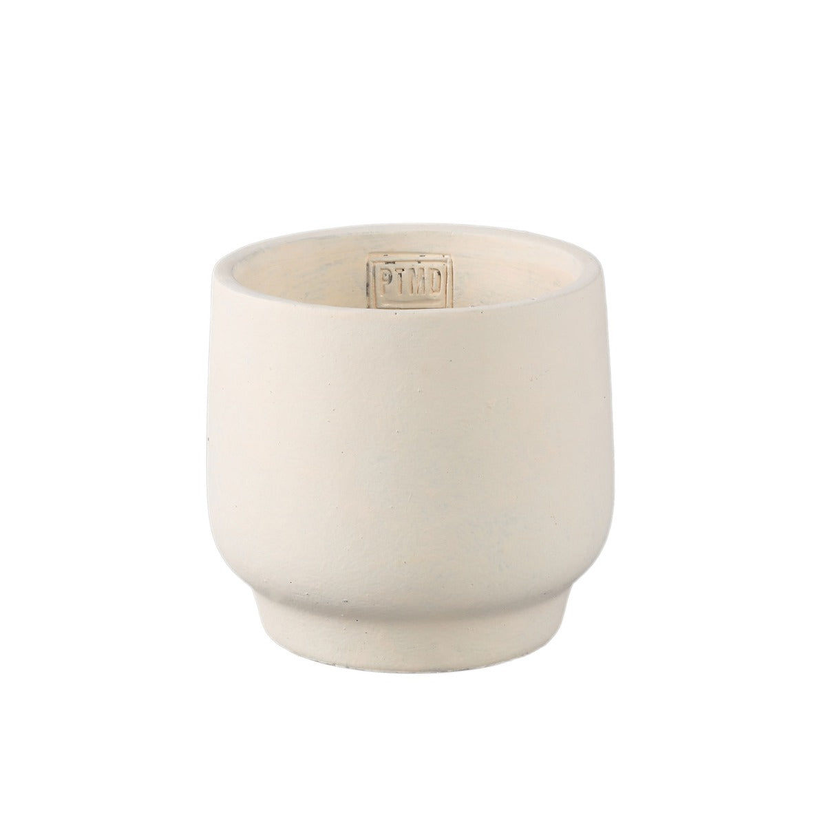 Vaso Aline Cemento Bianco Crema H 13 Cm L 15 Cm | Vasi di Design in Cemento - 725987