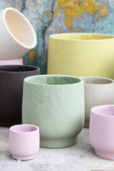 Vaso Aline Cemento Rosa H 13 Cm L 15 Cm | Vasi di Design in Cemento - 726005