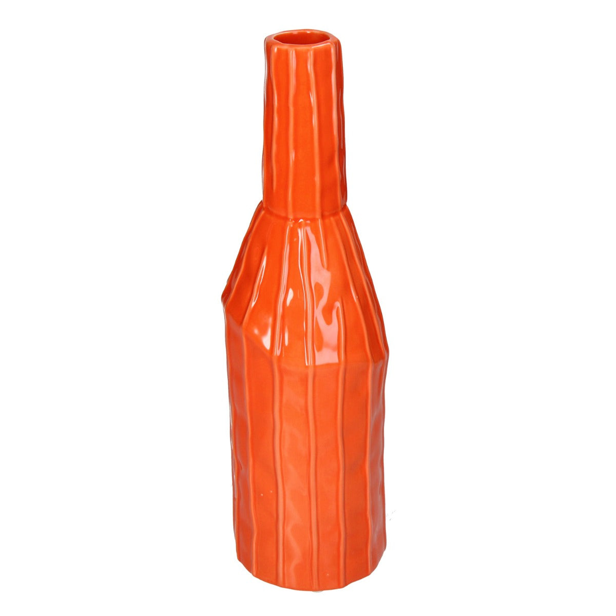 Vaso Fashion Gres Arancione H30 | Vasi di design in ceramica colorata - KAL-4801