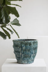 Blue | Vaso in ceramica motivo a rettangoli  - CONFIG0357