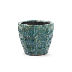 Blue | Vaso in ceramica motivo a rettangoli H14 - B3821100
