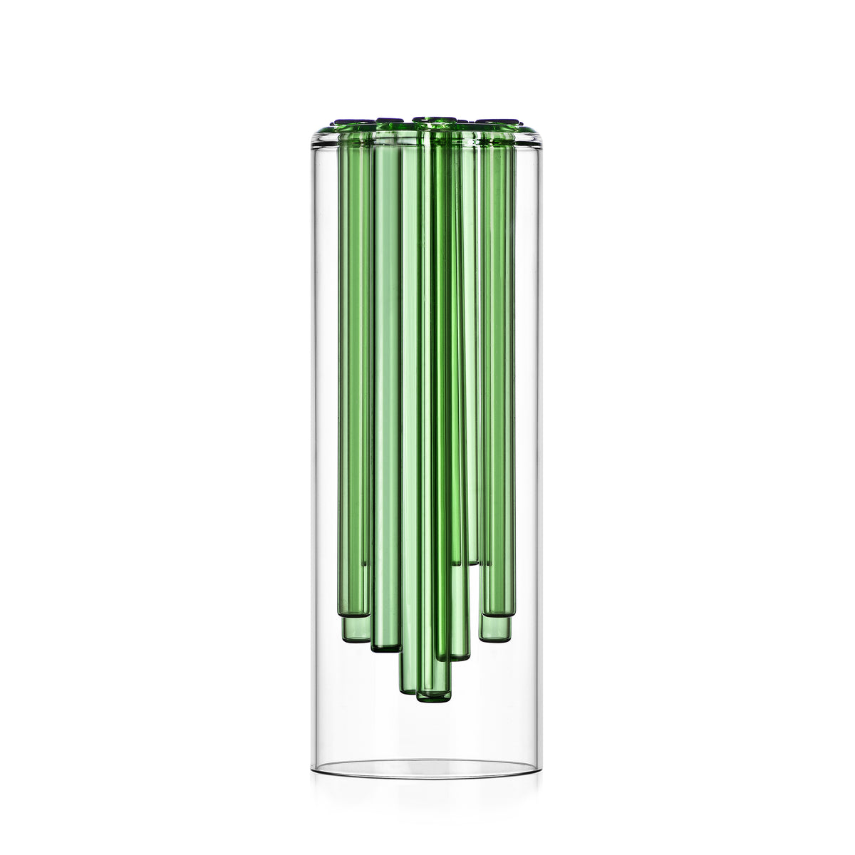 Vaso Jelly Verde Ichendorf Milano - Scultura in Vetro Borosilicato Designer Doriana e Massimiliano Fuksas