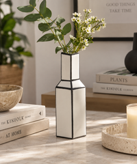 Vaso Carte Blanche H13,8 cm in Porcellana Bianco/Nero – Annebet Philips Per Serax