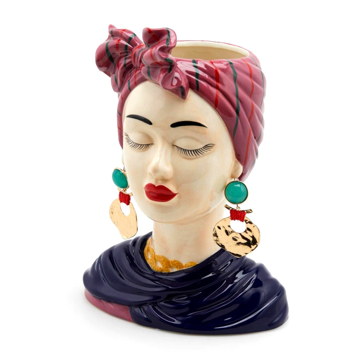 Vaso Lady Cuba H31X22X17 | Vasi in ceramica a forma di donna EDG - 019488