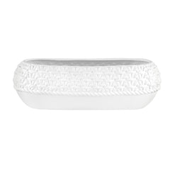Vaso Basso Maglia H9 | Vasi di Design in Ceramica Bianca - 0017219