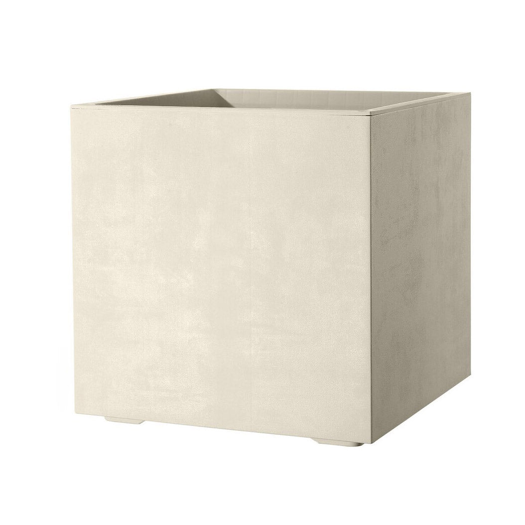 Vaso Millennium Cubo 49x49 Bianco | Vasi di design in plastica per esterno - cubo-millennium-49-bianco