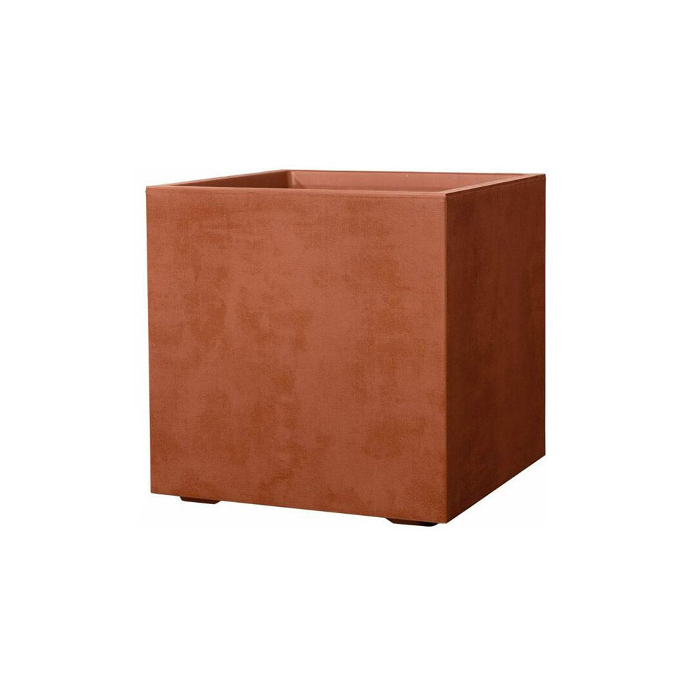 Vaso Millennium Cubo 39X39 Corten | Vasi di design in plastica per esterno - cubo-millennium-39-corten