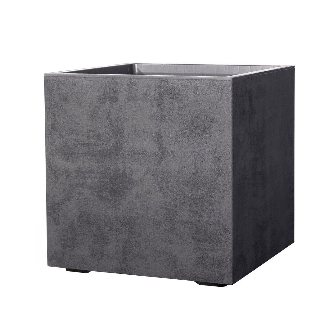 Vaso Millennium Cubo 49x49 Antracite | Vasi di design in plastica per esterno - cubo-millennium-49-antracite