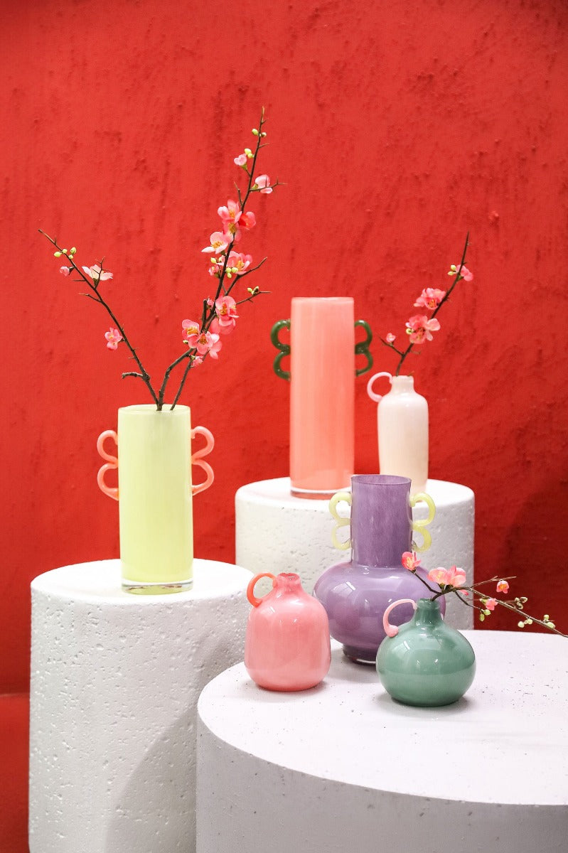 Vaso Mobeen Arancione Con Manici Verdi - Stile e Colore per la Tua Casa - 725777