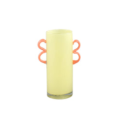 Vaso Mobeen Giallo Con Manici Arancio - Stile e Colore per la Tua Casa - 725776