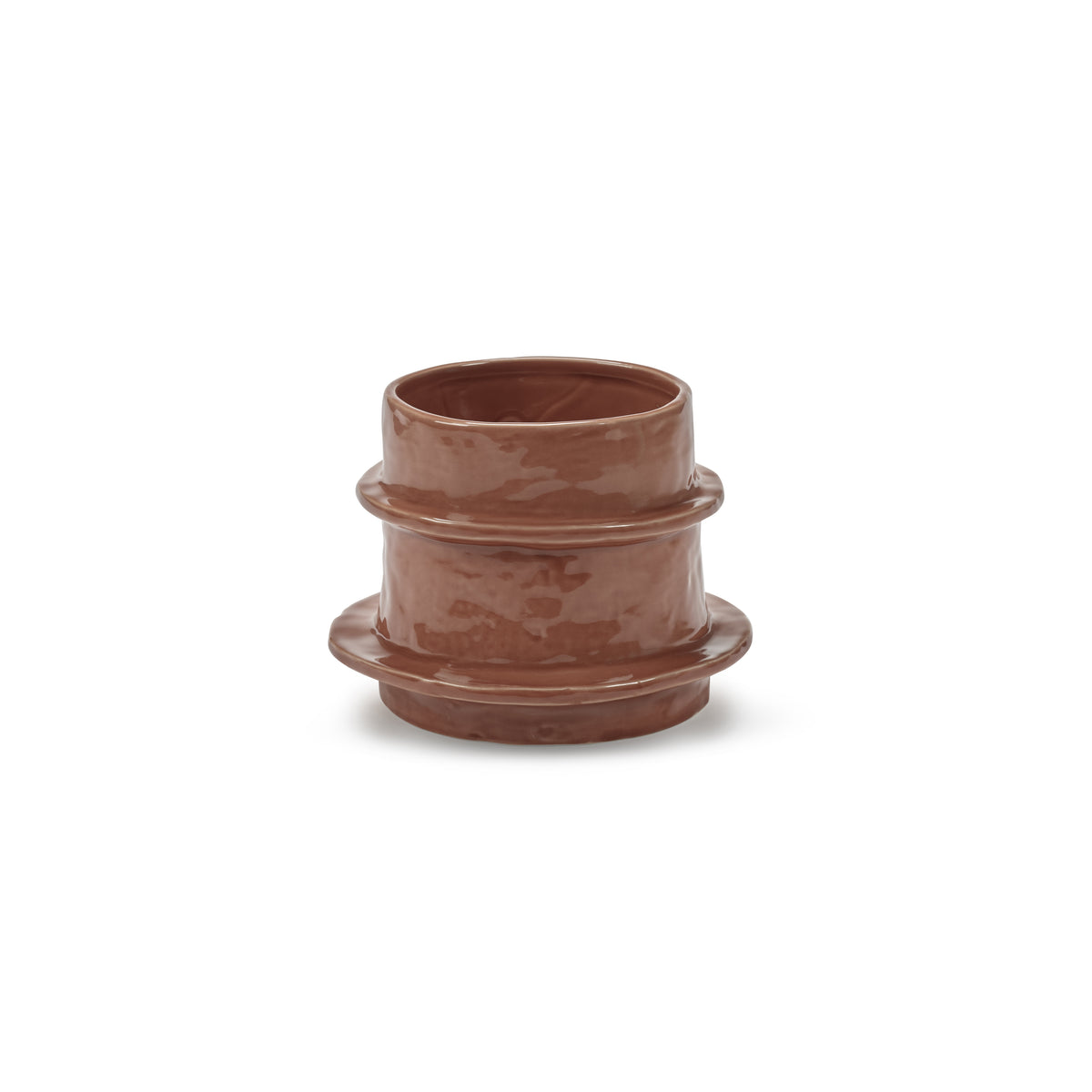 Vaso Molly 04 Small Arancione Ø 19,5 X H 15,5 CM | Vasi in ceramica design Marie Michielssen per Serax